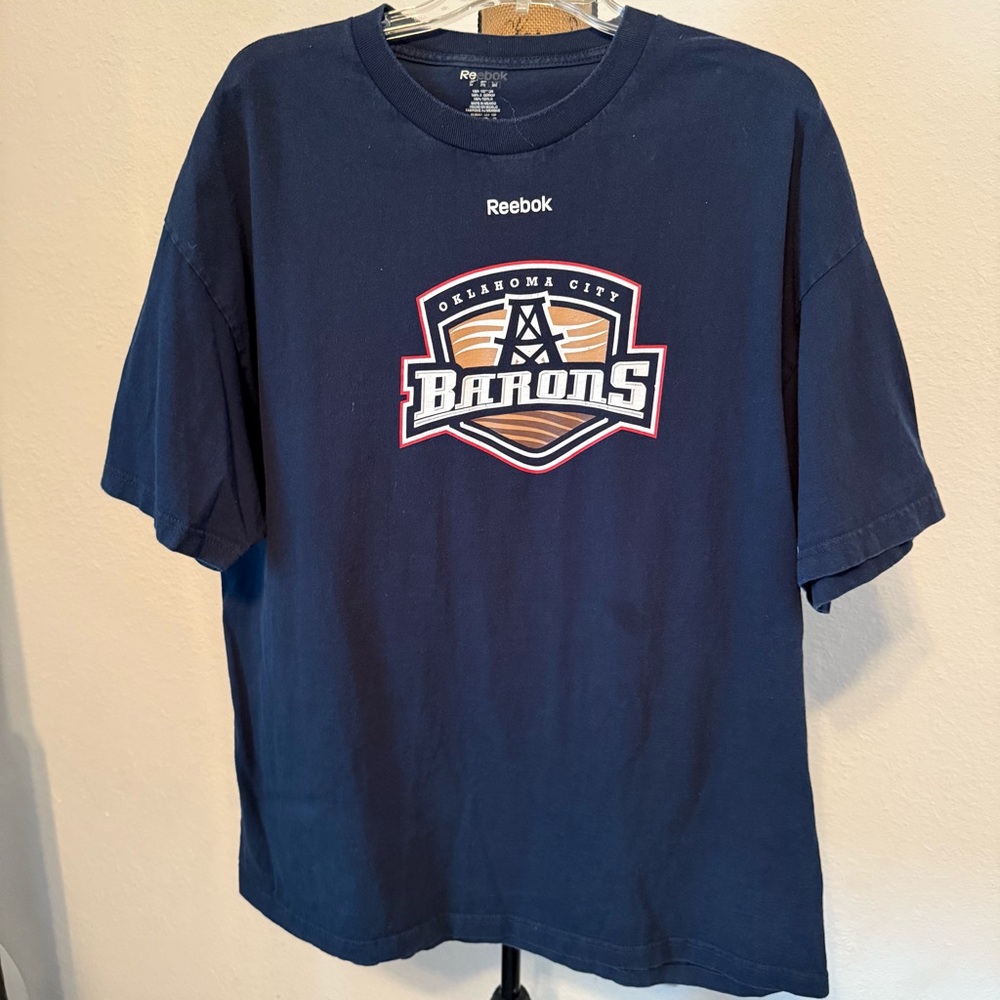 Vintage Oklahoma City Barons Navy Blue T-Shirt XXL